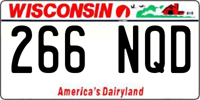 WI license plate 266NQD