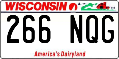 WI license plate 266NQG