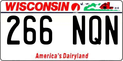 WI license plate 266NQN