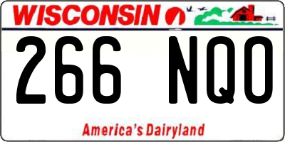 WI license plate 266NQO