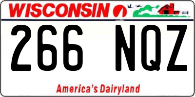 WI license plate 266NQZ