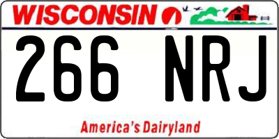 WI license plate 266NRJ