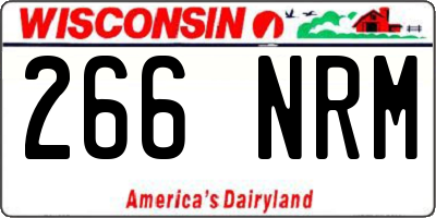 WI license plate 266NRM