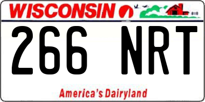 WI license plate 266NRT