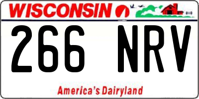 WI license plate 266NRV