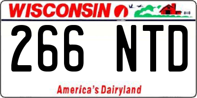 WI license plate 266NTD