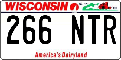 WI license plate 266NTR