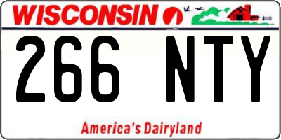 WI license plate 266NTY