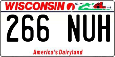 WI license plate 266NUH