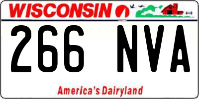 WI license plate 266NVA