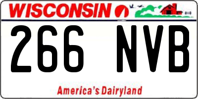 WI license plate 266NVB