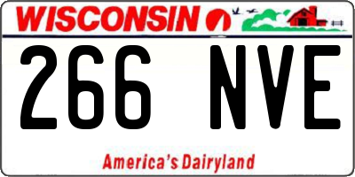 WI license plate 266NVE