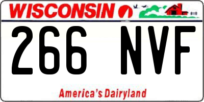 WI license plate 266NVF