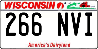 WI license plate 266NVI