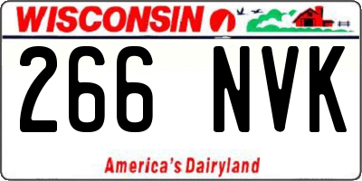 WI license plate 266NVK