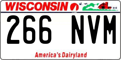 WI license plate 266NVM