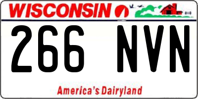 WI license plate 266NVN