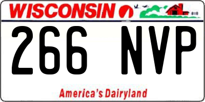 WI license plate 266NVP