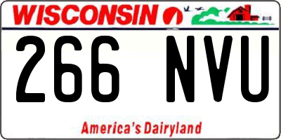 WI license plate 266NVU