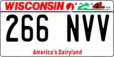 WI license plate 266NVV