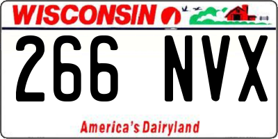WI license plate 266NVX
