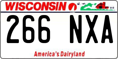 WI license plate 266NXA