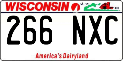 WI license plate 266NXC