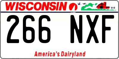 WI license plate 266NXF