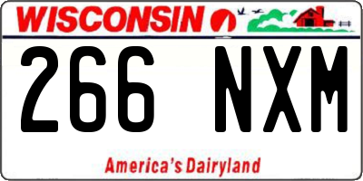 WI license plate 266NXM