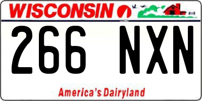 WI license plate 266NXN