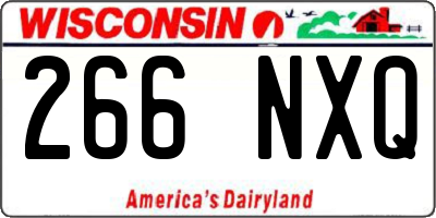 WI license plate 266NXQ