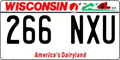 WI license plate 266NXU