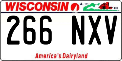 WI license plate 266NXV