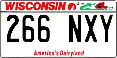 WI license plate 266NXY