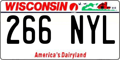 WI license plate 266NYL