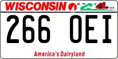 WI license plate 266OEI