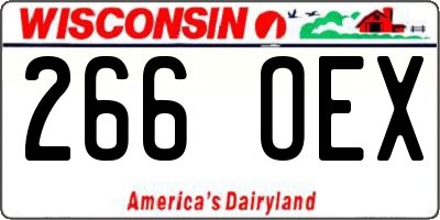 WI license plate 266OEX