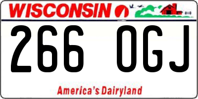 WI license plate 266OGJ
