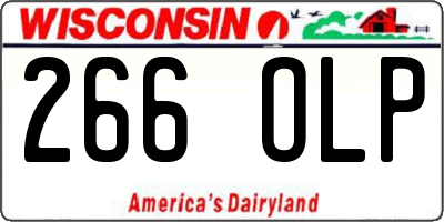 WI license plate 266OLP