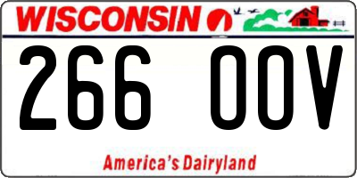 WI license plate 266OOV