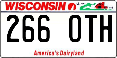 WI license plate 266OTH