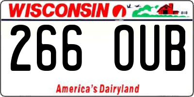 WI license plate 266OUB