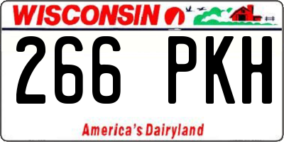 WI license plate 266PKH
