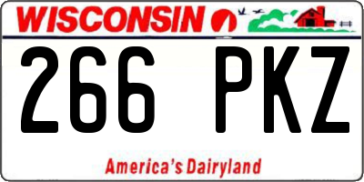 WI license plate 266PKZ