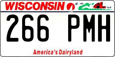WI license plate 266PMH