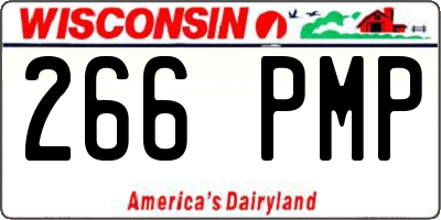 WI license plate 266PMP