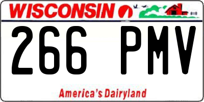 WI license plate 266PMV