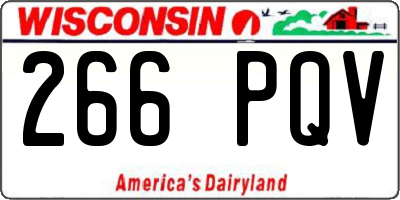 WI license plate 266PQV