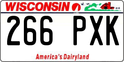 WI license plate 266PXK