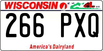 WI license plate 266PXQ